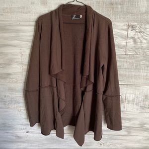 Fenini Brown Waterfall Cardigan